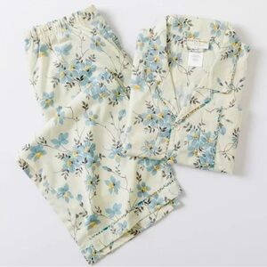 Emily Merrit for Pottery Barn teen Floral Pajamas in Blue and Yellow